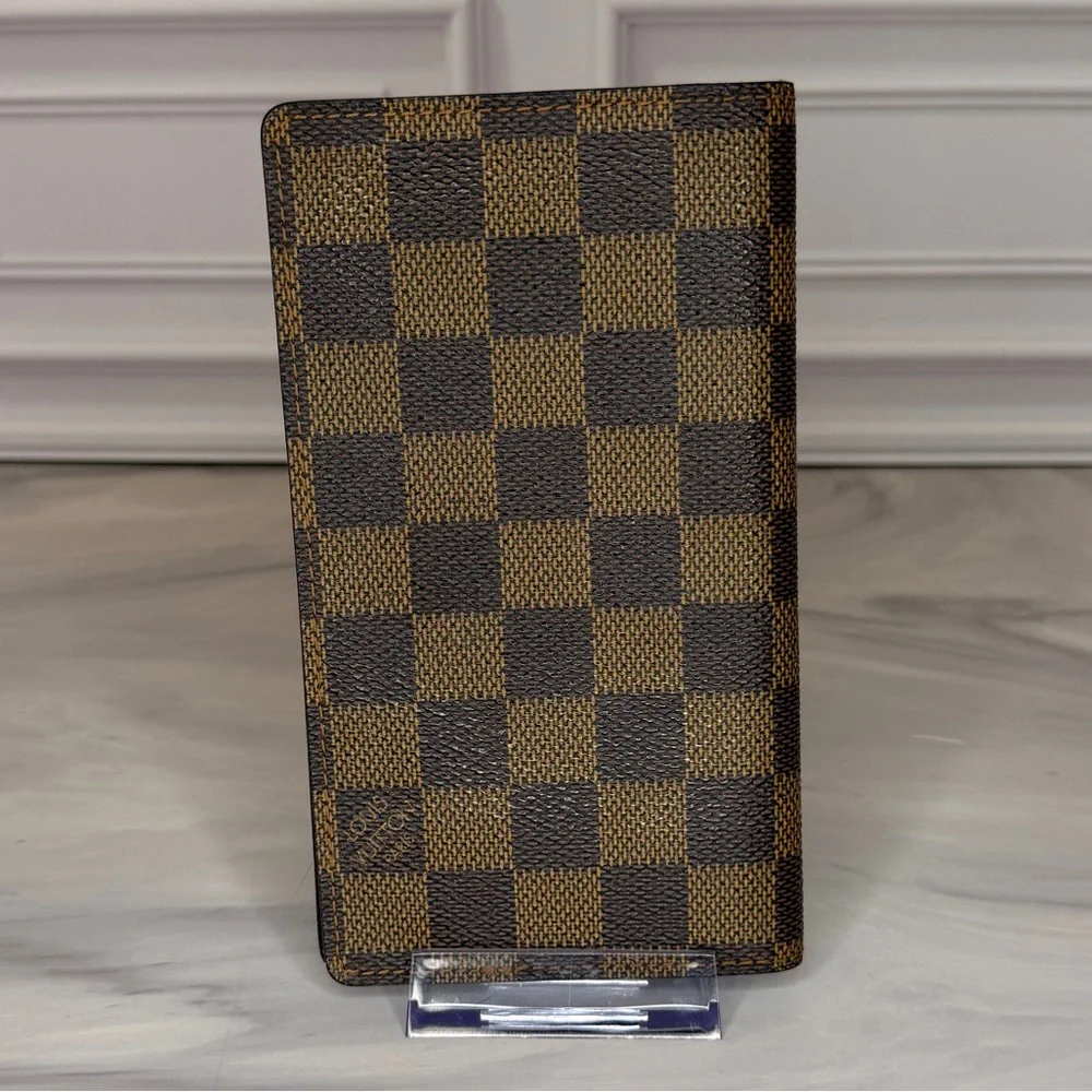 Louis Vuitton Damier Ebene Long Bifold Checkbook Wallet